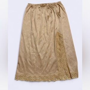 Golden beige vintage slip skirt